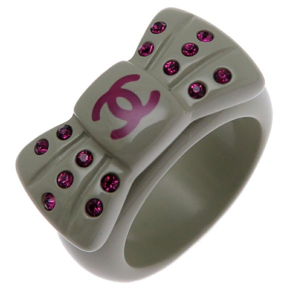 Chanel Grey Plastic ring - Picture 1 of 8